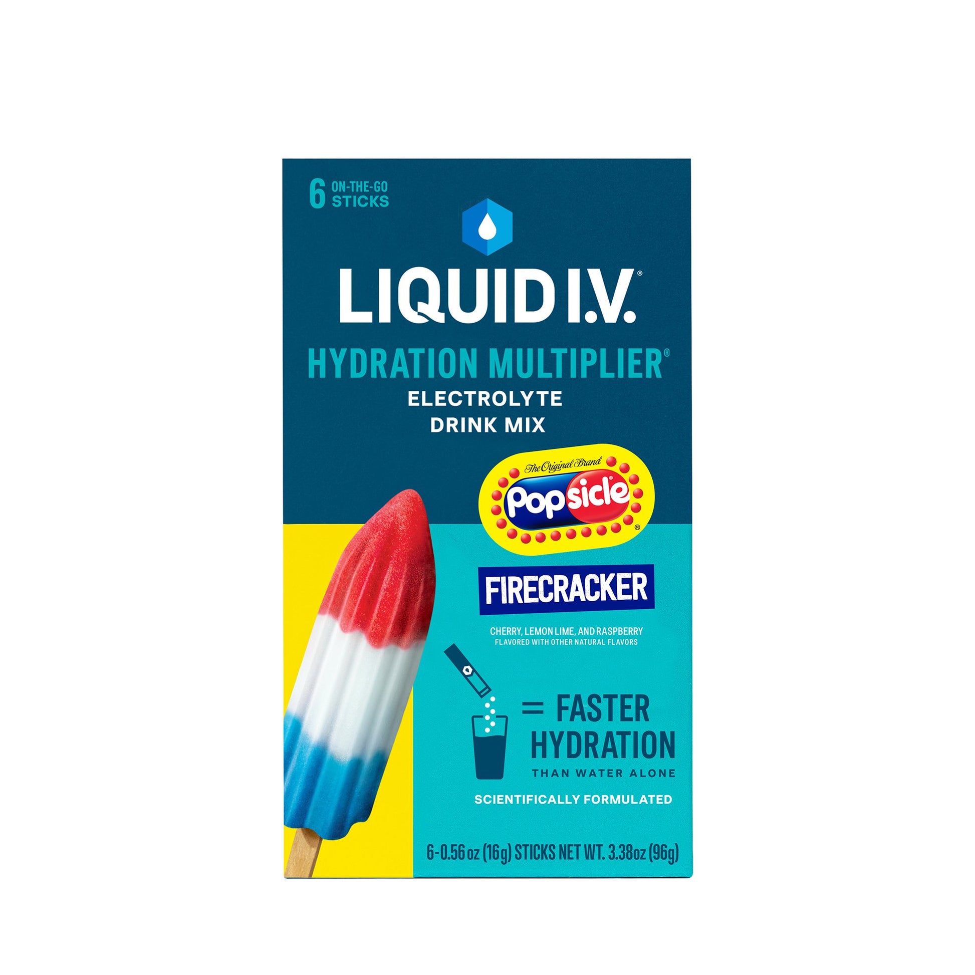 Oral Electrolyte Solution Liquid I.V. Hydration Multiplier Firecracker Popsicle Flavor 0.56 oz.