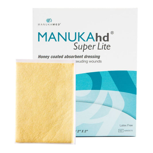 MANUKAhd Super Lite Honey Impregnated Wound Dressing, 2 x 2 Inch
