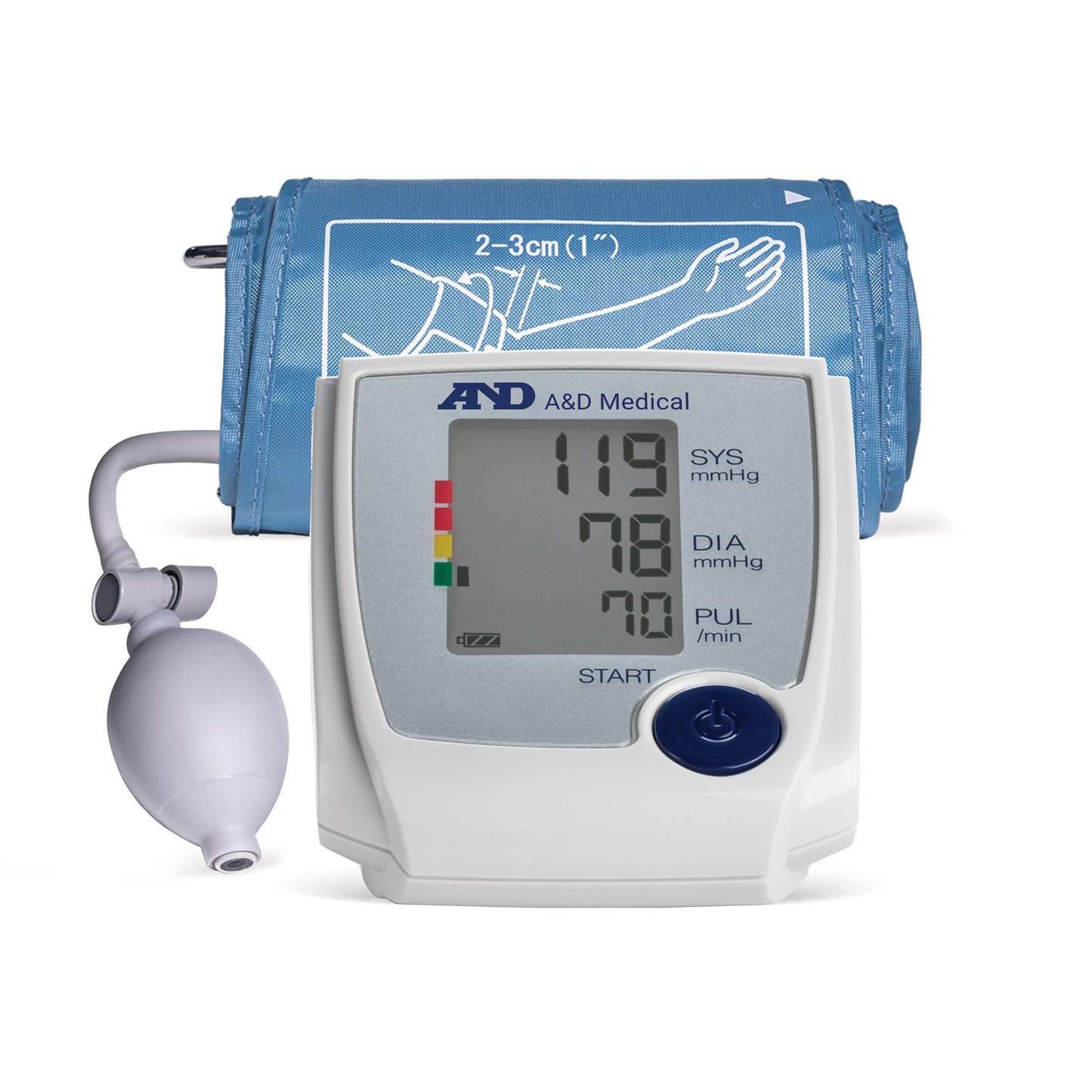 Home Semi Automatic Digital Blood Pressure Monitor A&D Medical Medium Cuff Nylon Cuff 24 - 36 cm Desk Model