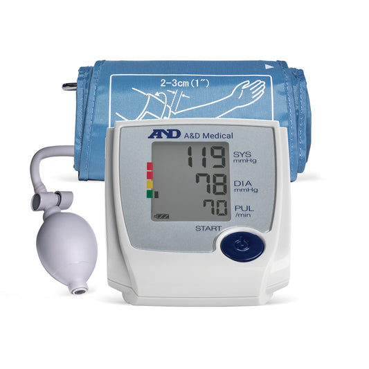 Home Semi Automatic Digital Blood Pressure Monitor A&D Medical Medium Cuff Nylon Cuff 24 - 36 cm Desk Model