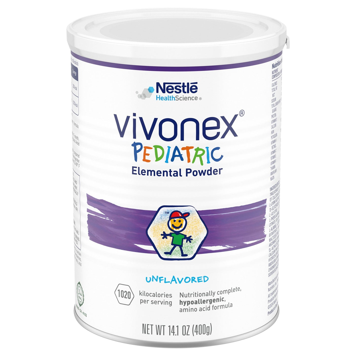 Pediatric Oral Supplement Vivonex Pediatric Unflavored 400 Gram Can Powder Amino Acid