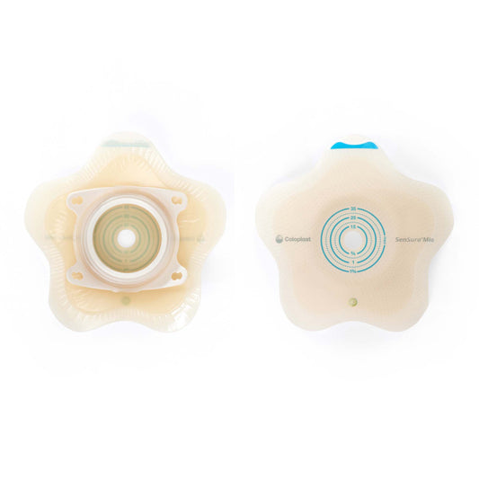 SenSura Mio Convex Flip Ostomy Barrier, Trim to fit 10 – 35 mm, Green Match