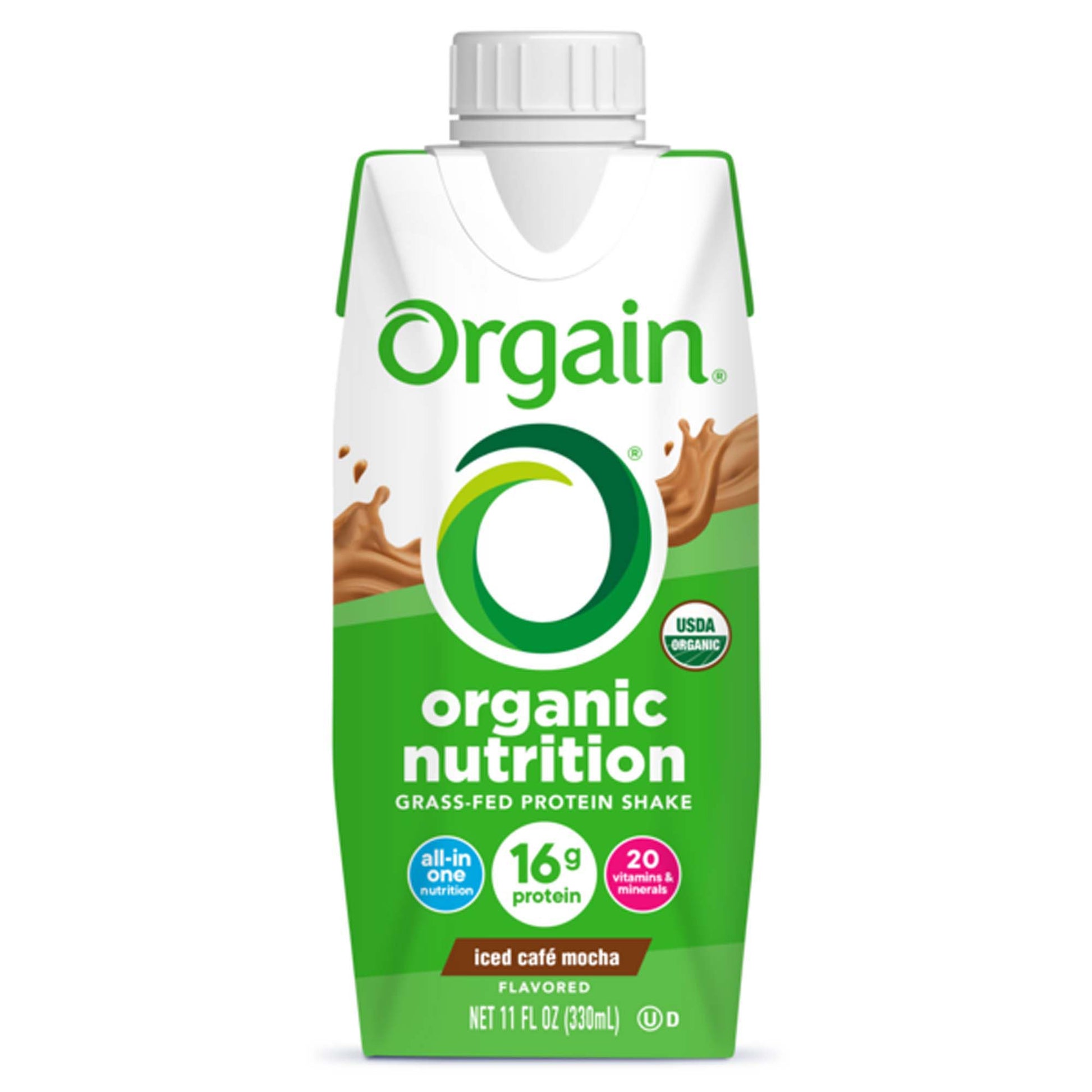 Oral Supplement Orgain Organic Nutrition™ Shake Iced Caf Mocha Flavor Liquid 11 oz. Carton
