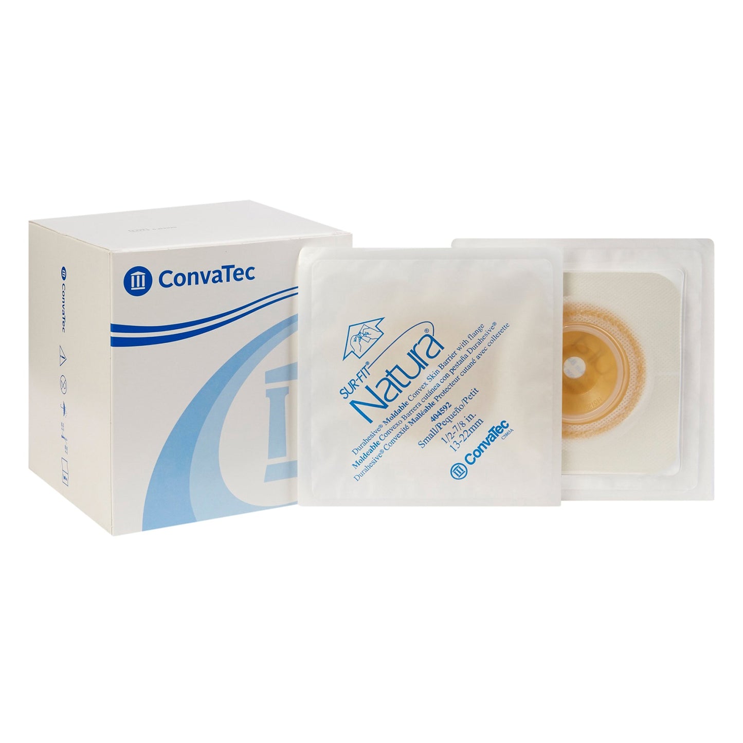 Sur-Fit Natura Durahesive Ostomy Barrier with 0.5 – 0.8 Inch Stoma Opening