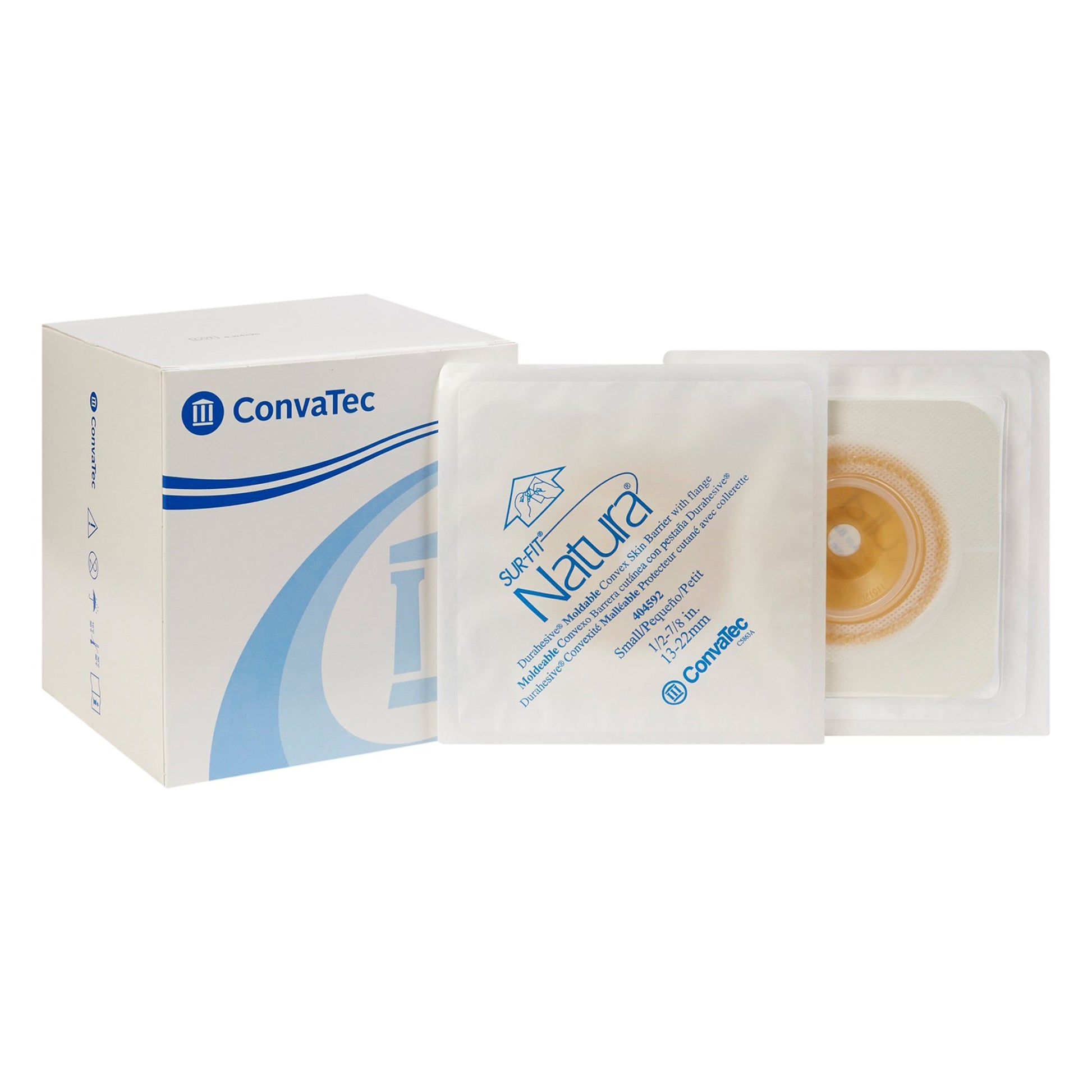 Sur-Fit Natura Durahesive Ostomy Barrier with 0.5 – 0.8 Inch Stoma Opening