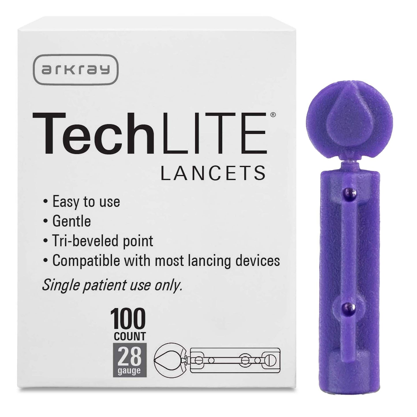 Techlite Lancet, 28 Gauge