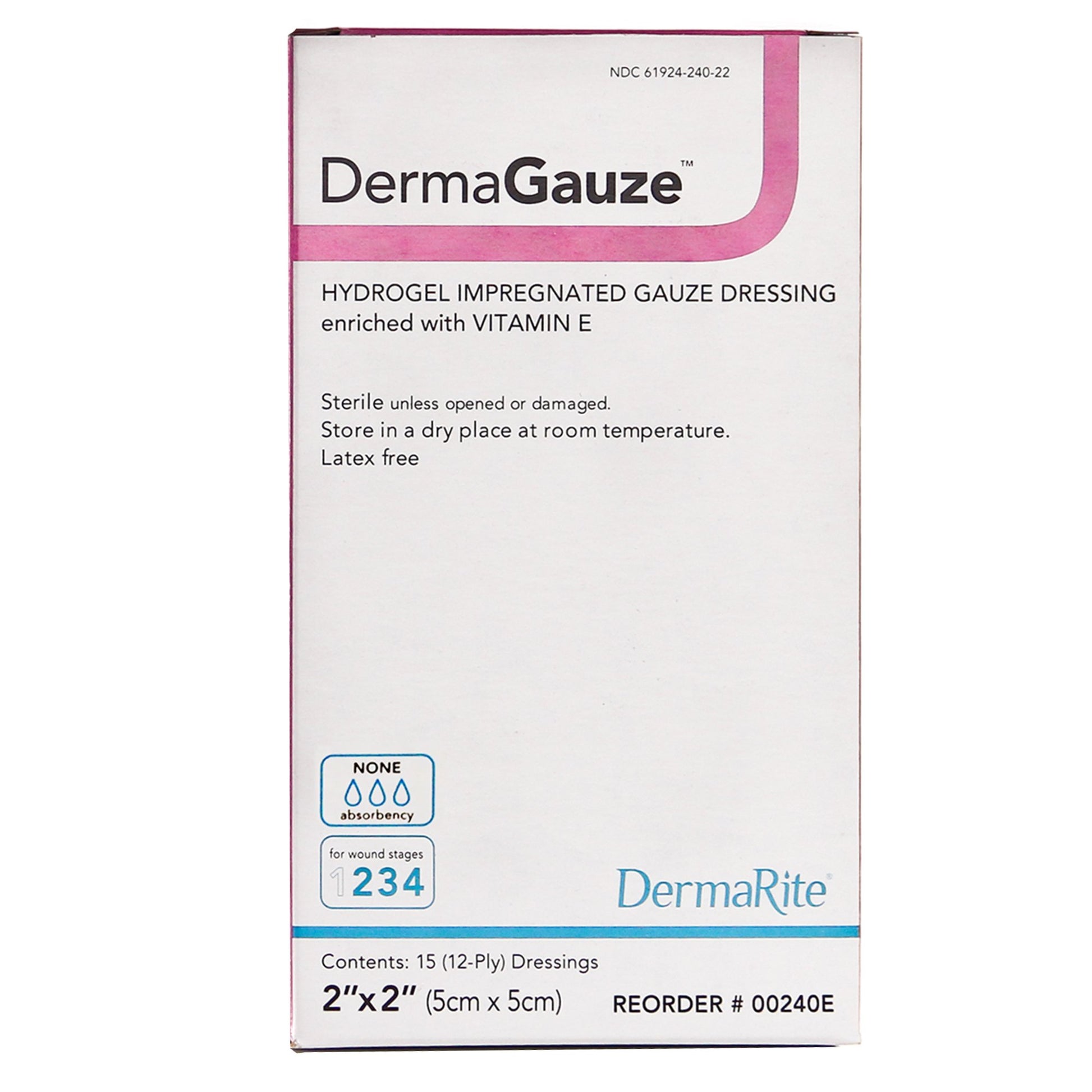 DermaGauze Hydrogel Dressing, 2 x 2 Inch