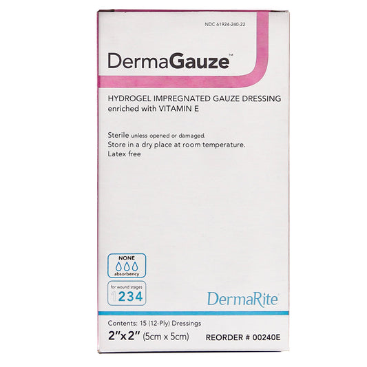 DermaGauze Hydrogel Dressing, 2 x 2 Inch
