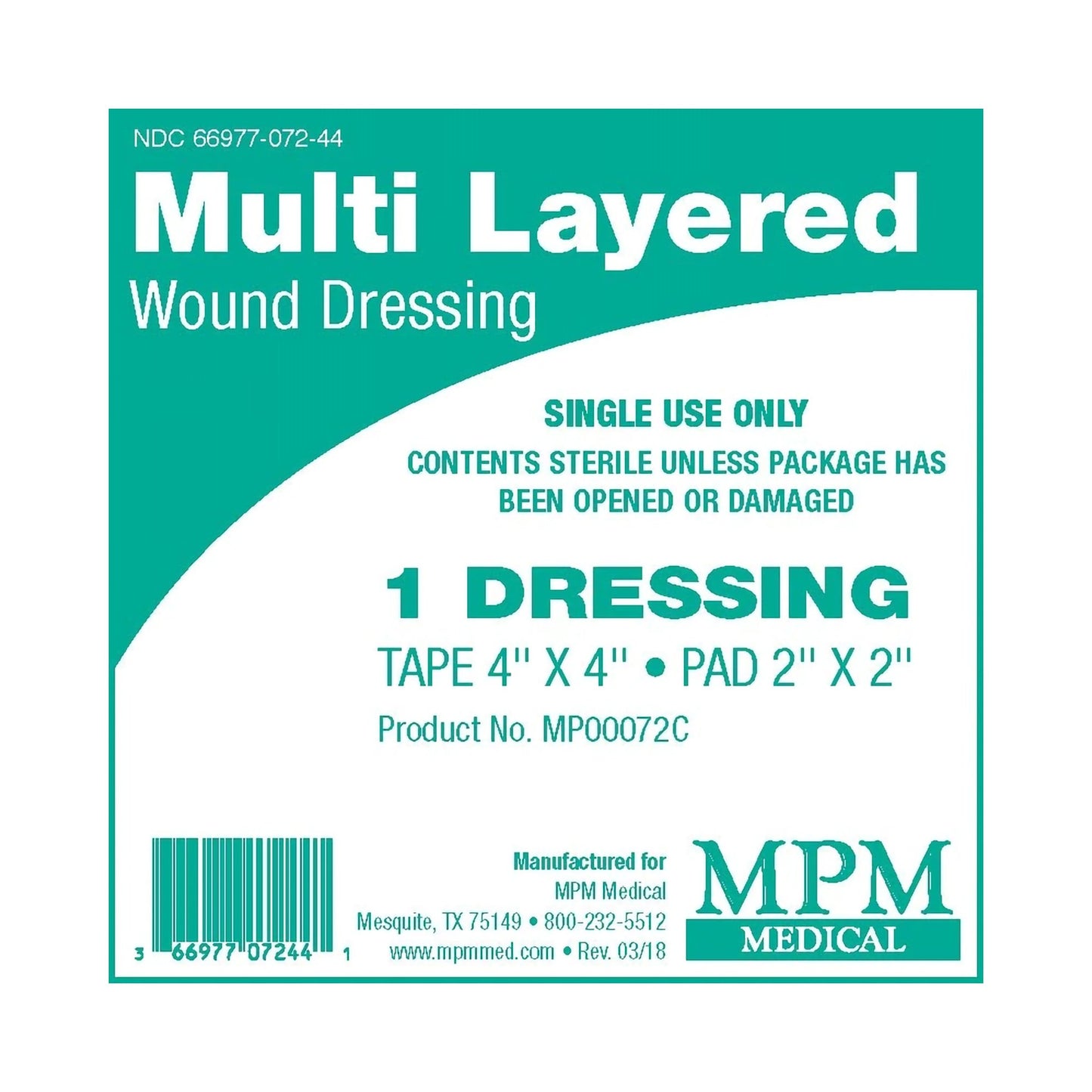 Repel™ Composite Dressing, 4 x 4 inch
