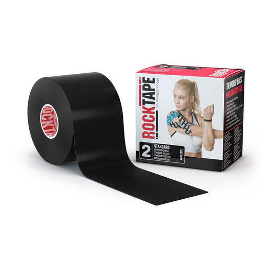 Rock Tape Cotton / Nylon Kinesiology Tape, 2 Inch x 16.4 Foot, Black