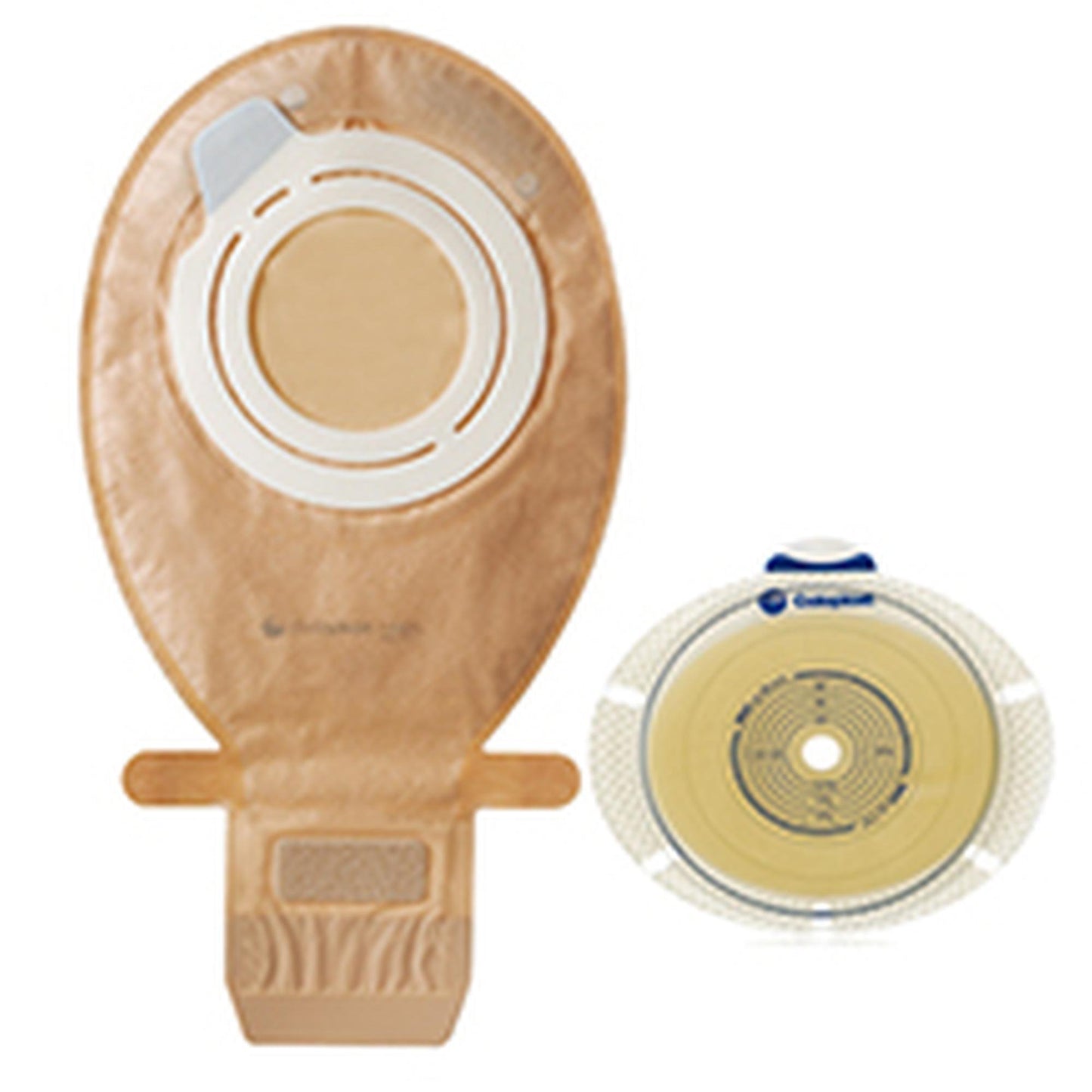 SenSura Flex 2-Piece Transparent Ostomy Pouch, 10 – 68 mm Stomas, Yellow Match