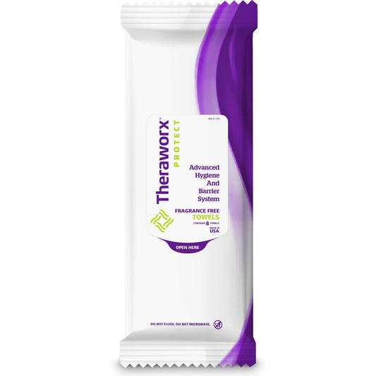 Theraworx Unscented Bath Wipe, 8 Count