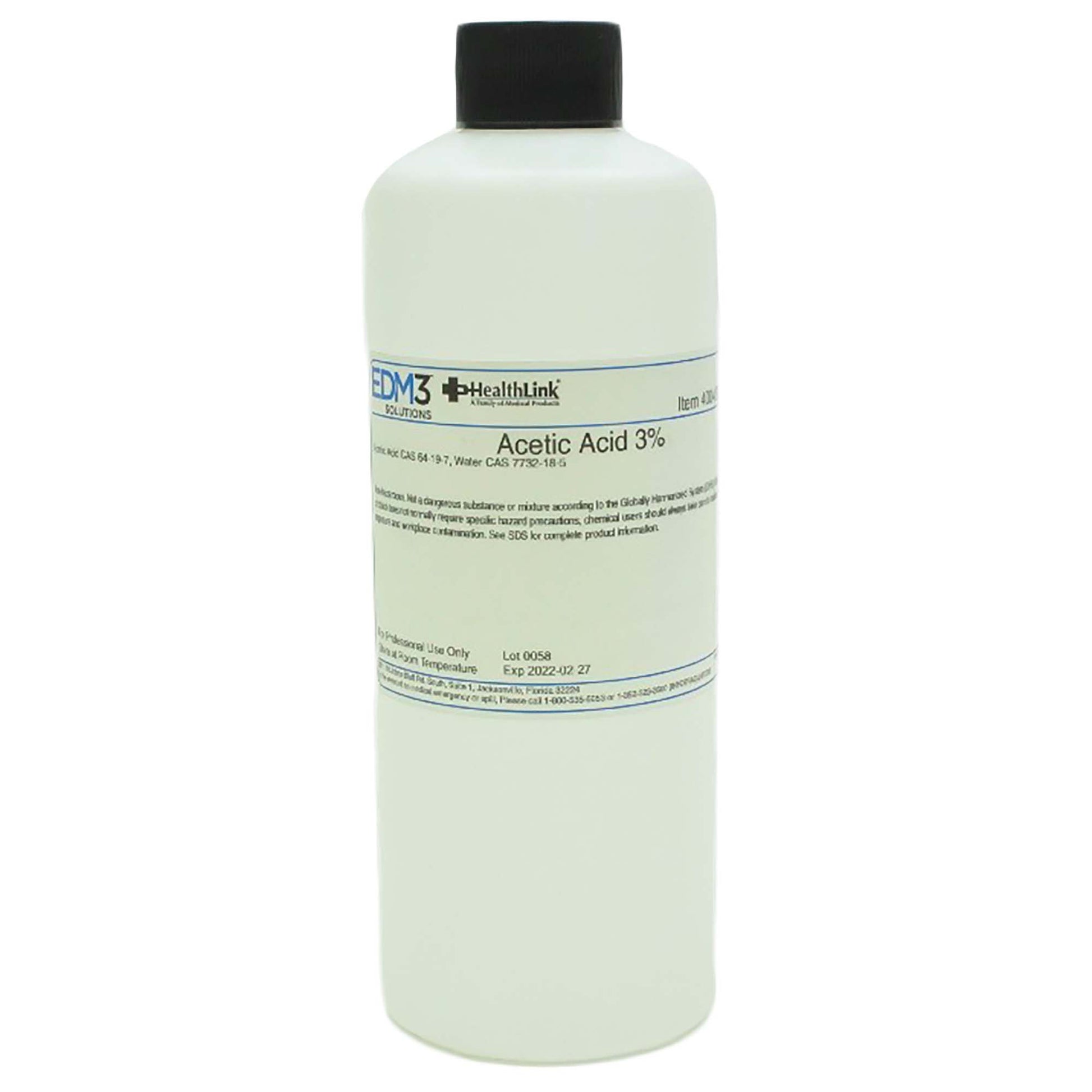 Chemistry Reagent Acetic Acid Organic Acid 3% 16 oz.