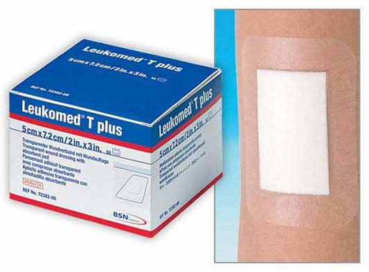 Leukomed T Plus Transparent Film Dressing with Pad, 2 x 3 Inch