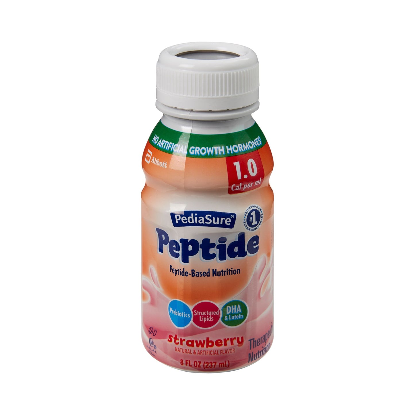 PediaSure Peptide 1.0 Cal Peptide-Based Nutrition, Strawberry, 8-ounce Bottle