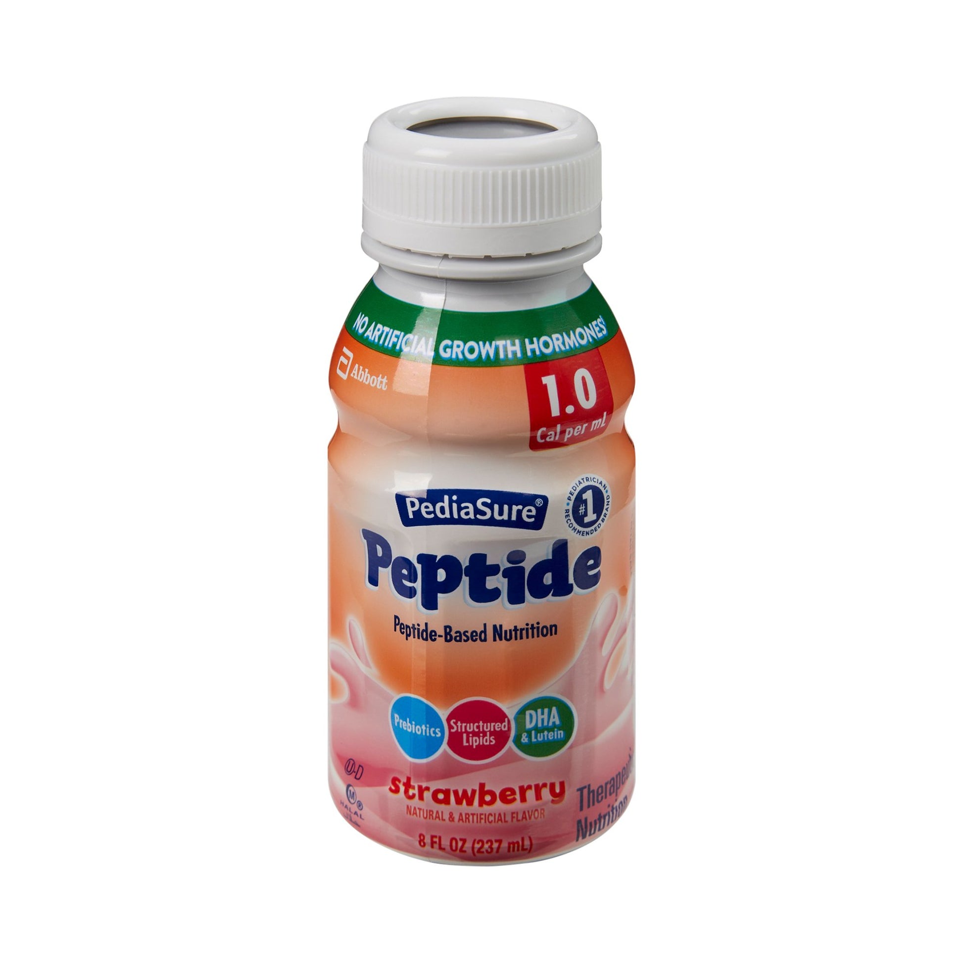 PediaSure Peptide 1.0 Cal Peptide-Based Nutrition, Strawberry, 8-ounce Bottle