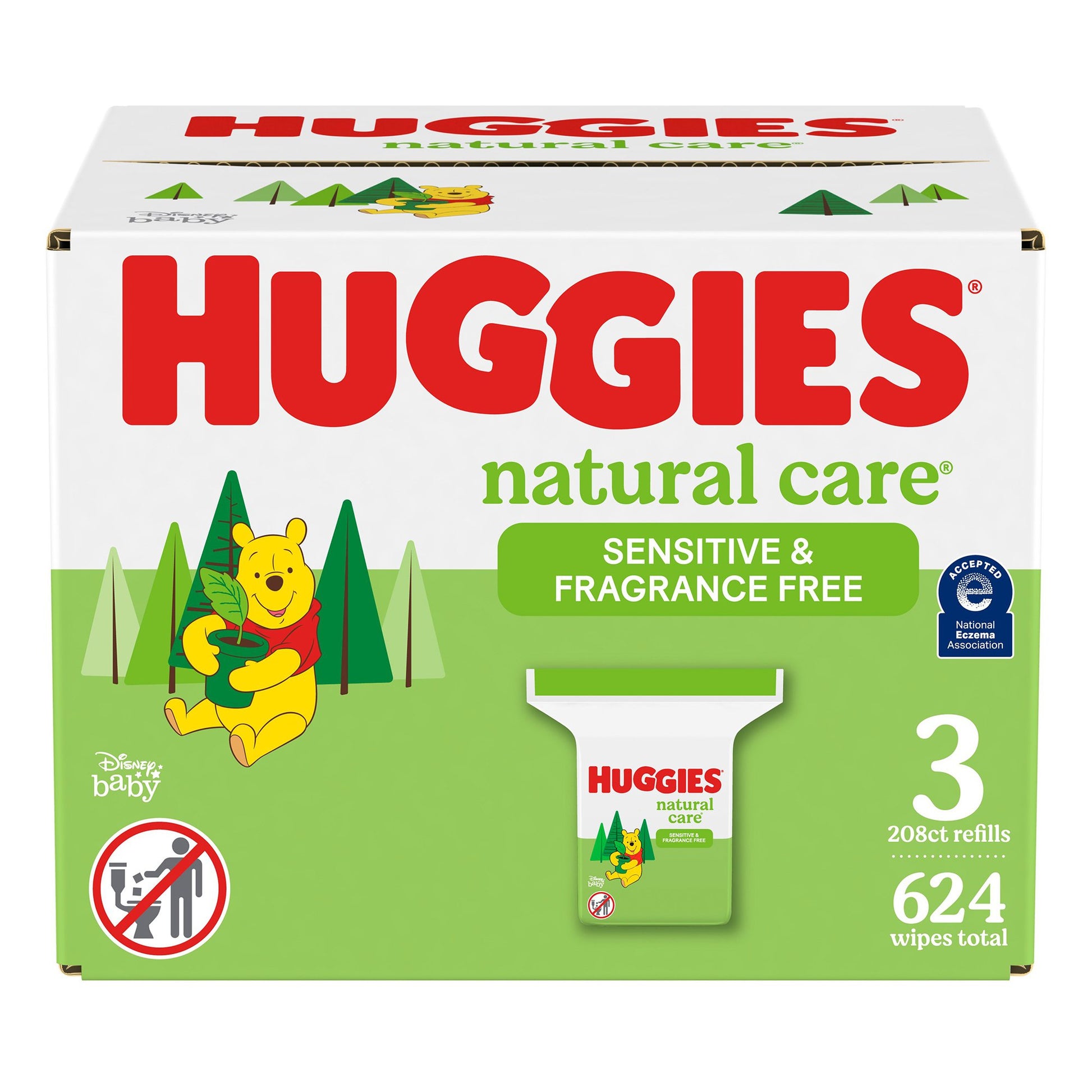 Huggies Natural Care Plant-Based Wipes Sensitive Fragrance Free
