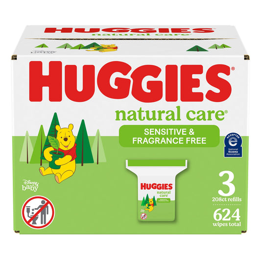 Huggies Natural Care Plant-Based Wipes Sensitive Fragrance Free