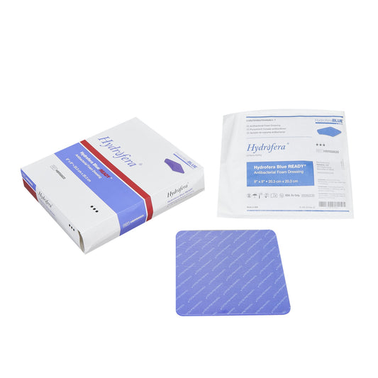 Hollister Hydrofera Blue Ready™ Antibacterial Foam Dressing, 20.3 x 20.3 cm