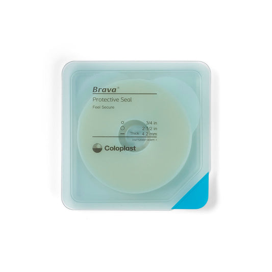 Ostomy Seal Brava Thick 3/4 Inch (18mm) Stoma 2-1/2 Inch (64mm) - 4.2mm Thick For Use with Ostomy Pouch