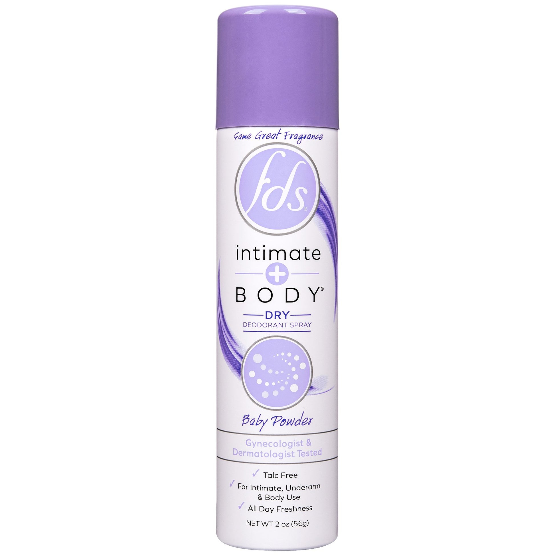 Deodorant FDS Intimate+Body Aerosol Spray 2 oz. Baby Fresh Scent