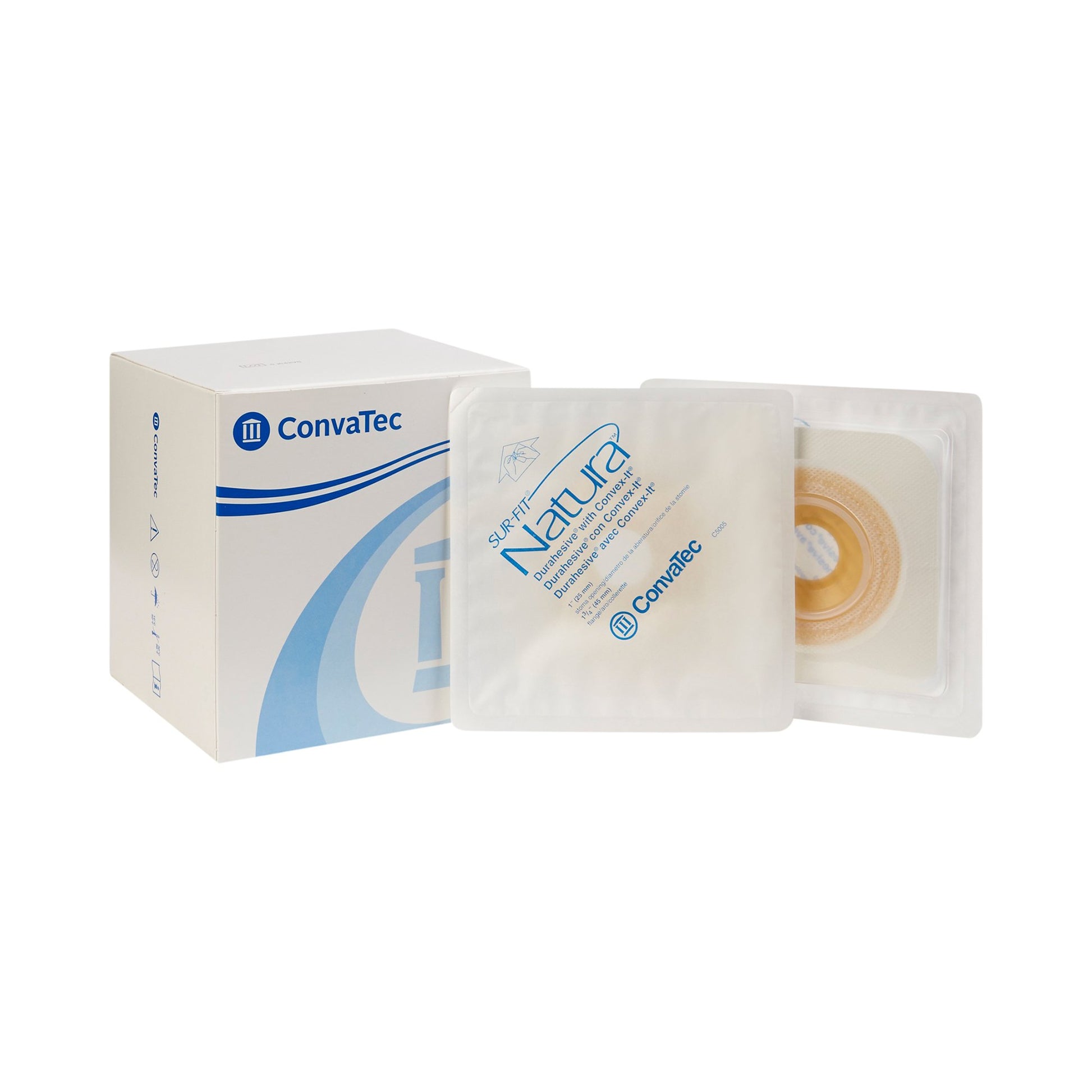 Sur-Fit Natura Two-Piece Durahesive Skin Barrier, Pre-cut to fit 25mm Stomas