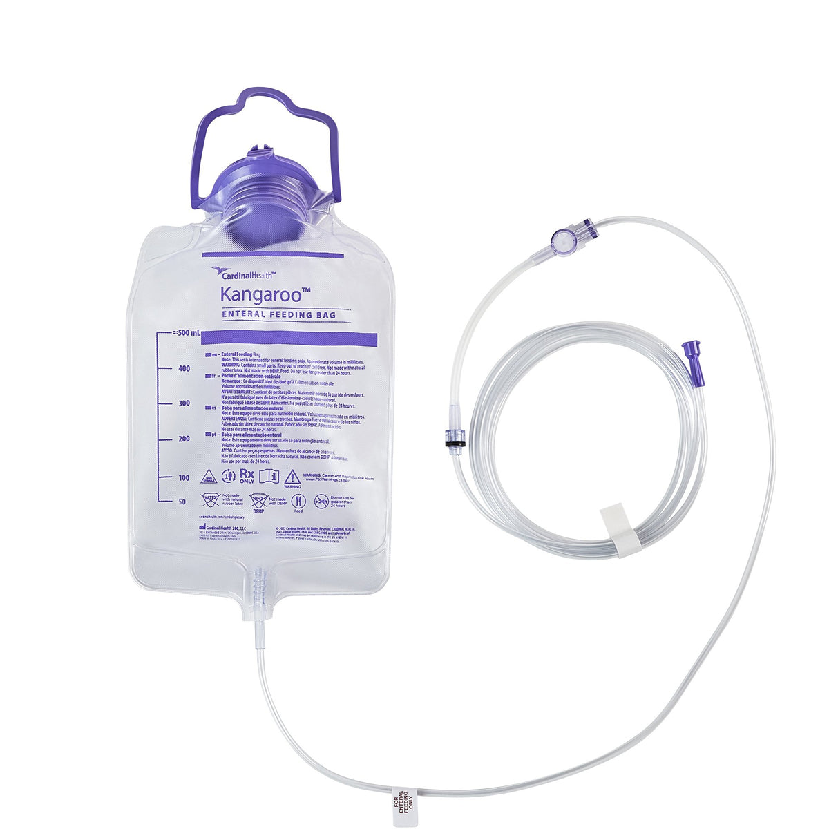 Enteral Feeding Pump Bag Set without ENFit Transitional Adapter Kangaroo™ ePump™ 500 mL PVC NonSterile