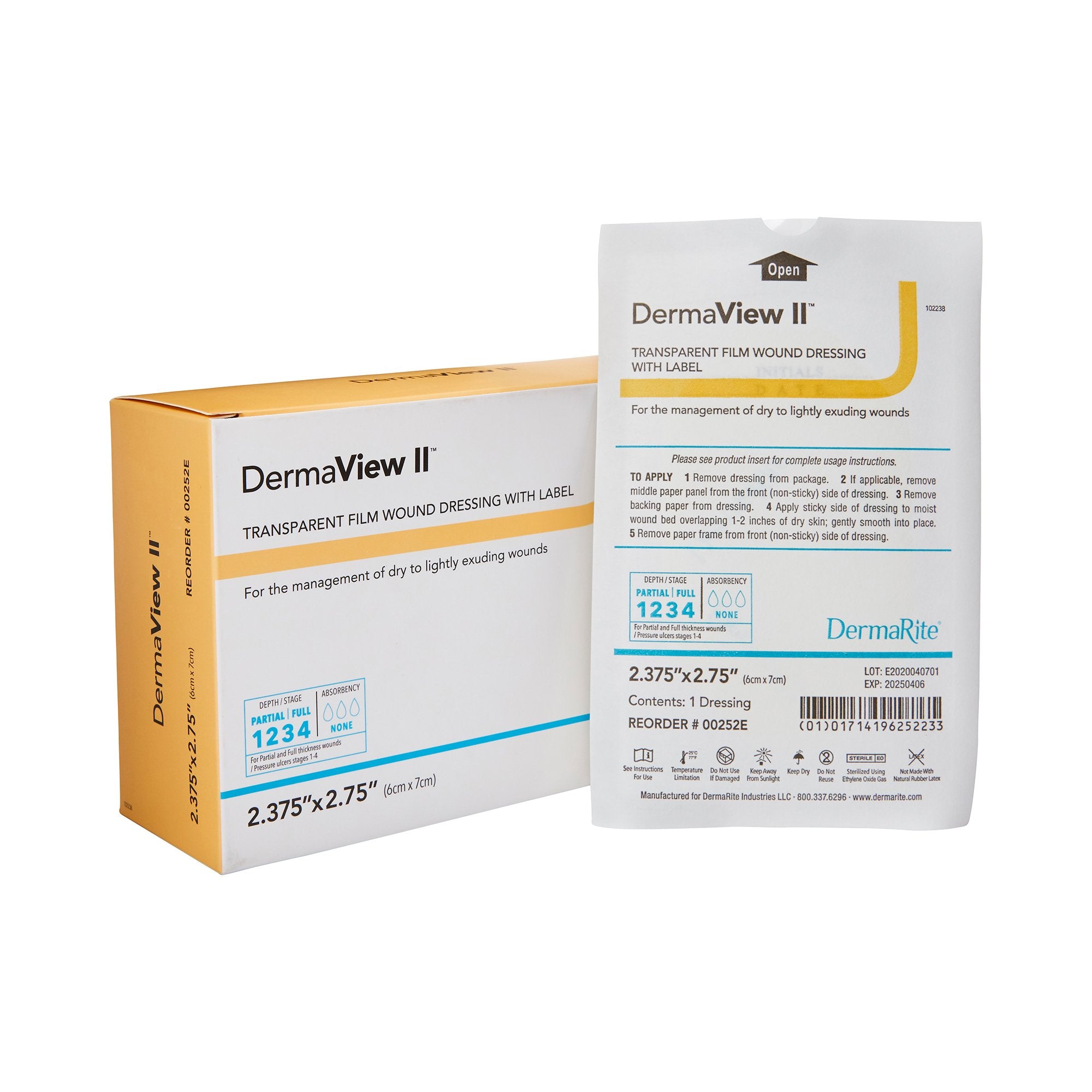 DermaView II™ Transparent Film Dressing, 6 x 7 Centimeter – SurfMed