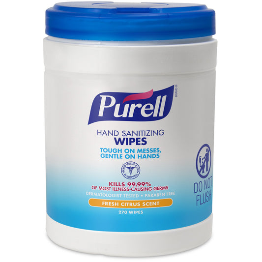 Purell Hand Sanitizing Wipes, 0.13% Strength Benzalkonium Chloride, Canister
