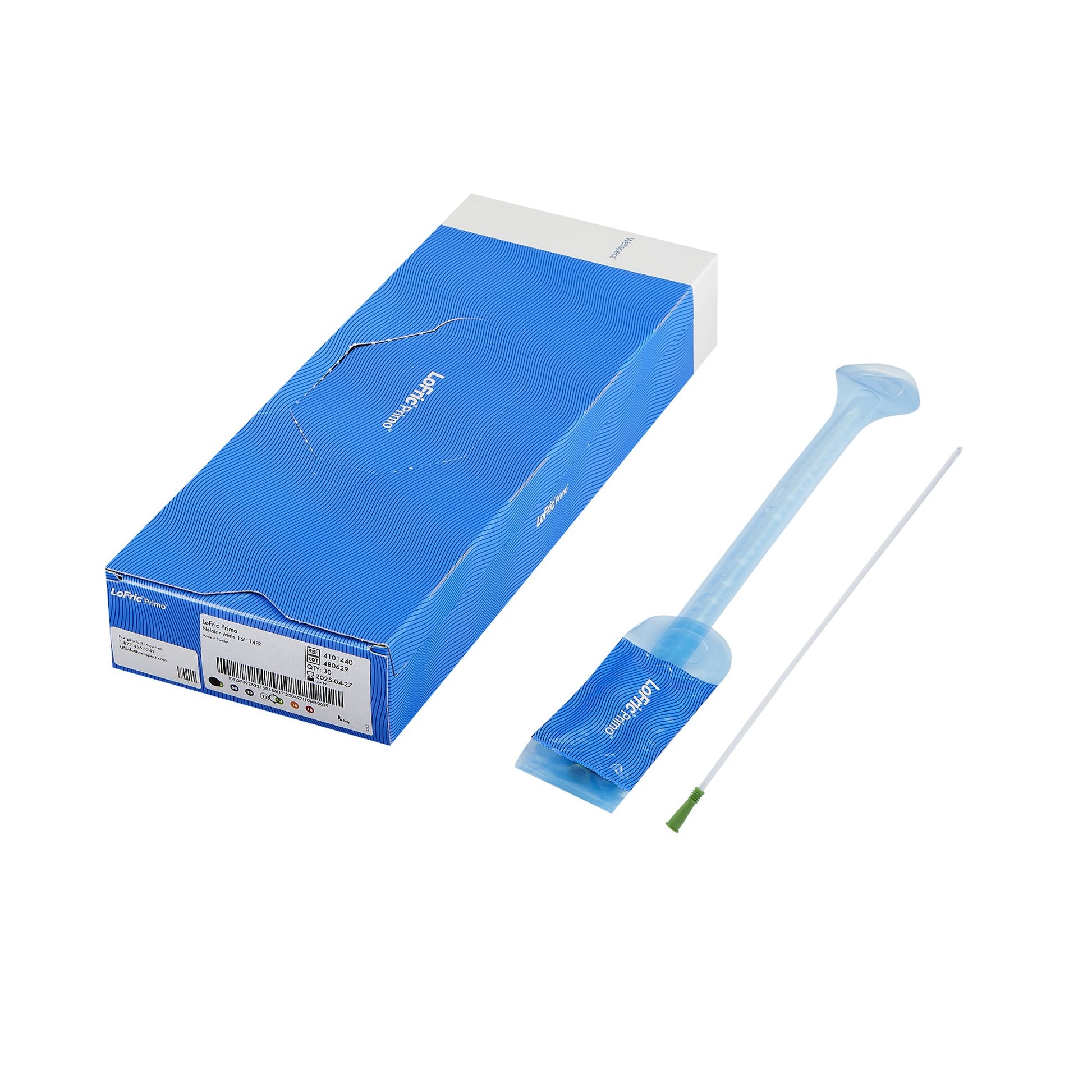 LoFric Primo™ Urethral Catheter, 14 Fr., Male, Straight