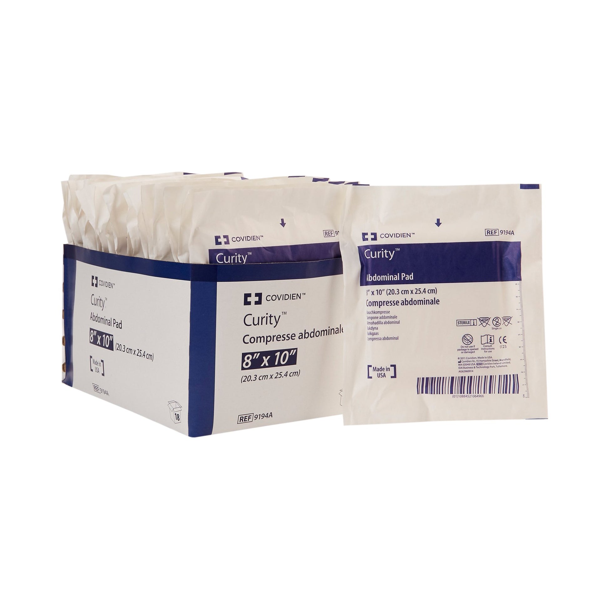 Curity™ Sterile Abdominal Pad, 8 x 10 Inch
