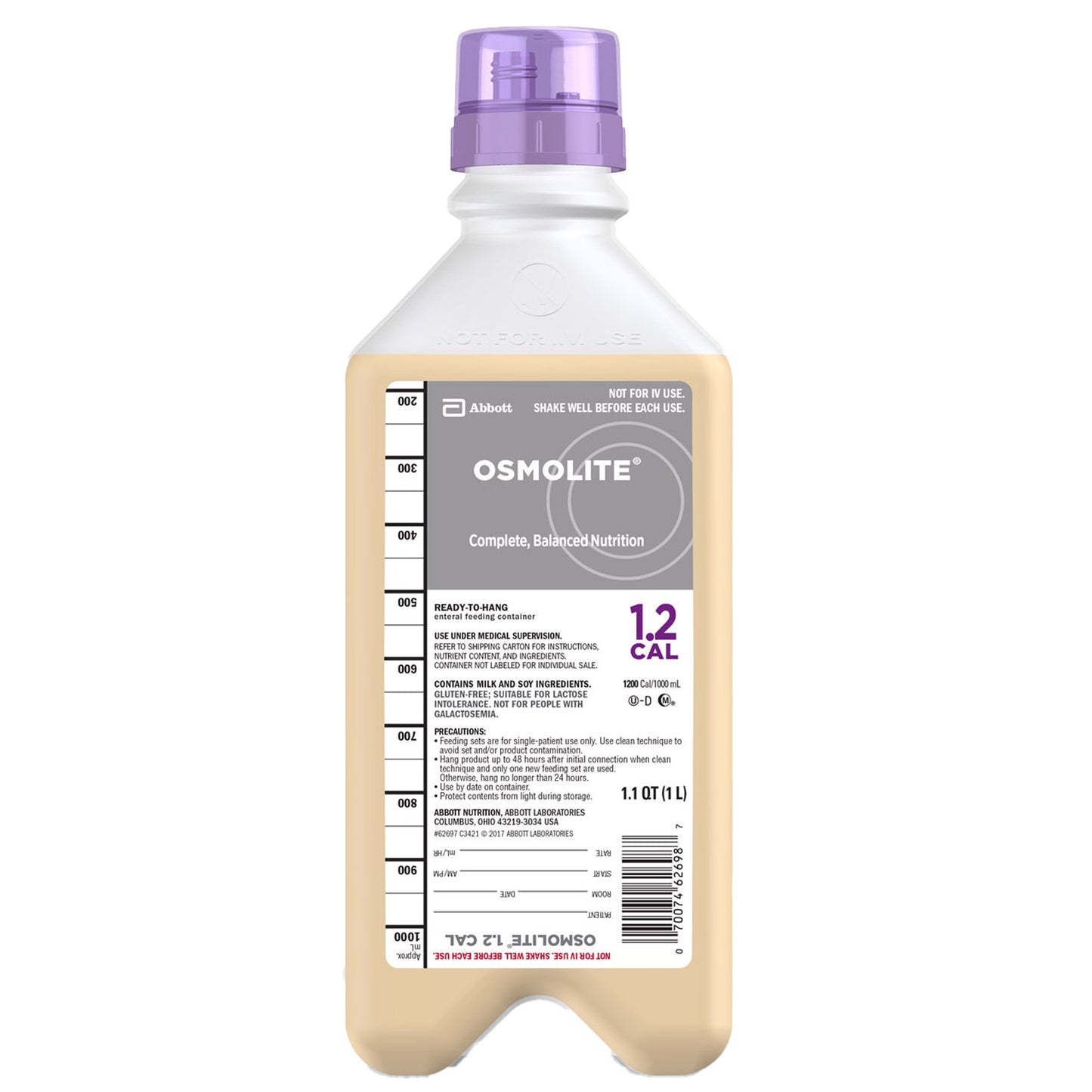 Osmolite 1.2 Cal Tube Feeding Formula, 33.8-ounce bottle