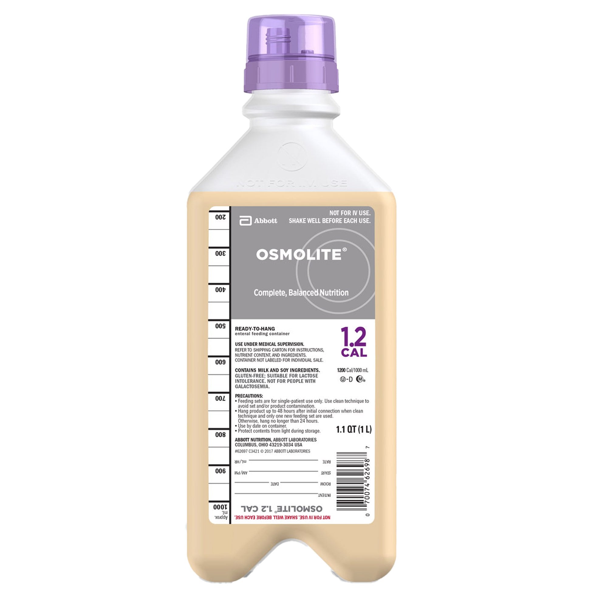 Osmolite 1.2 Cal Tube Feeding Formula, 33.8-ounce bottle