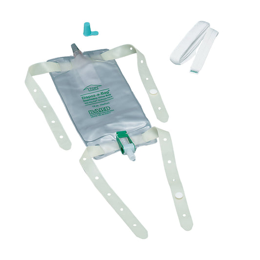 Bard Dispoz-a-Bag Urinary Leg Bag, 19 oz, Flip-Flo™