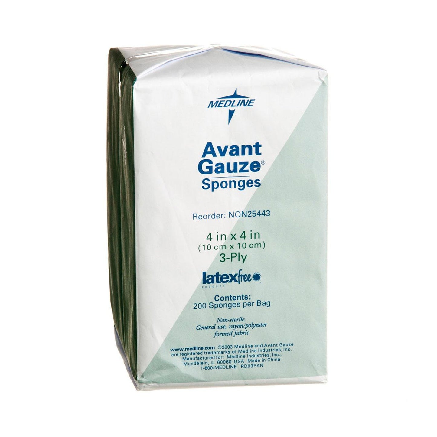 Avant Gauze Nonwoven Sponge, 4 x 4 Inch, 3-Ply