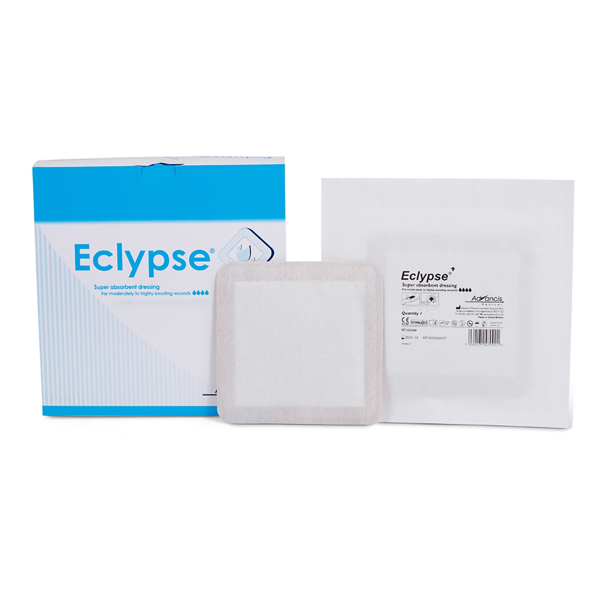 Super Absorbent Dressing Eclypse 3 X 3 Inch Square
