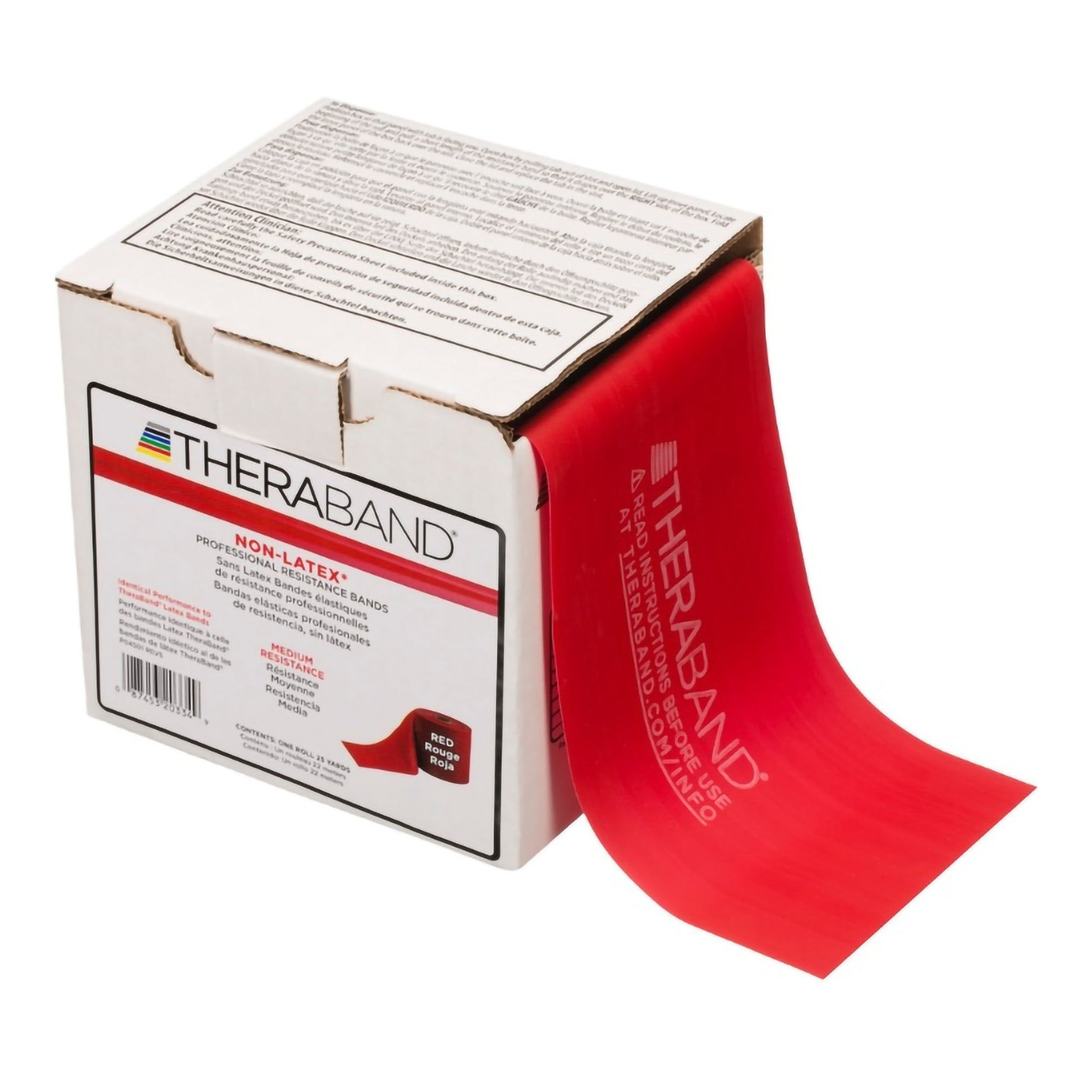 TheraBand Exercise Resistance Band, Red, 4 Inch x 25 Yard, Medium Resistance