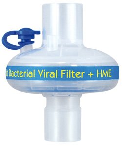 Bacterial / Viral Filter ThermoShield™ 32 mg H₂O/L @ VT 500mL 1.4 cm H₂O @ 30 LPM Straight