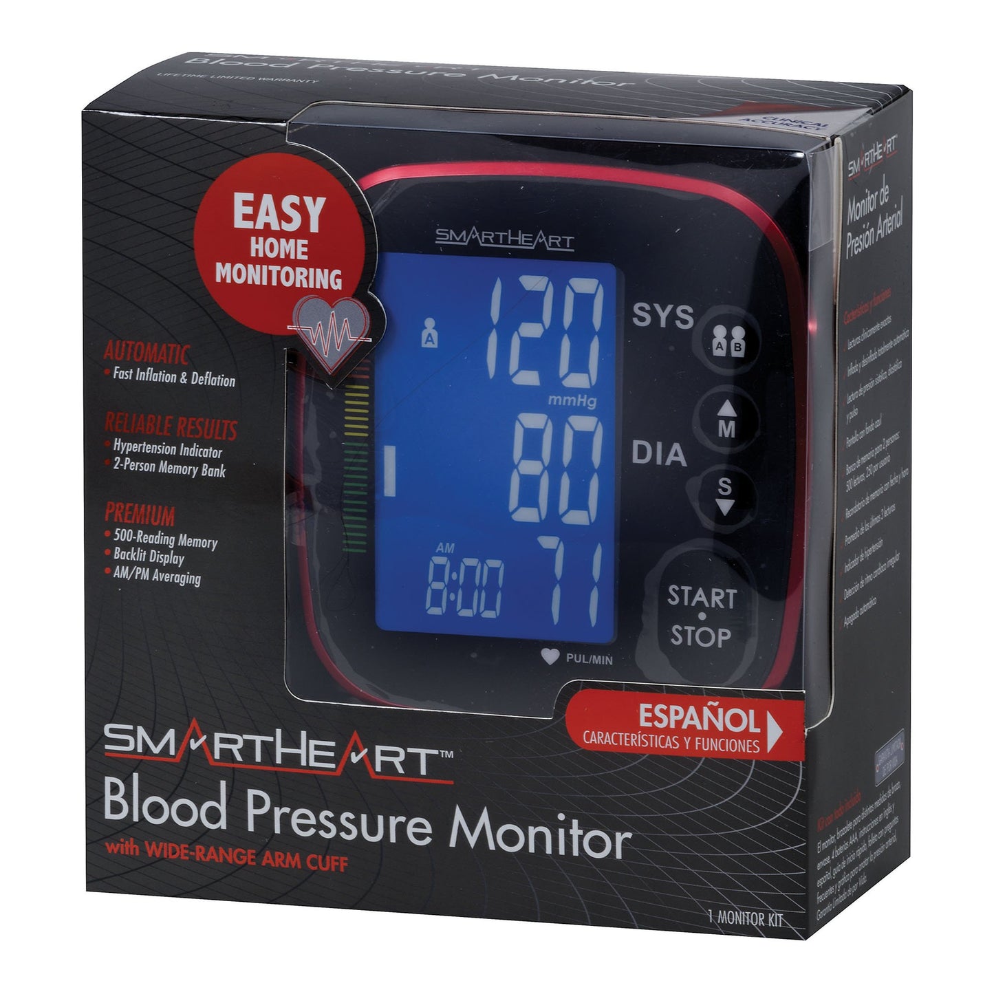 SmartHeart Automatic Blood Pressure Arm Monitor