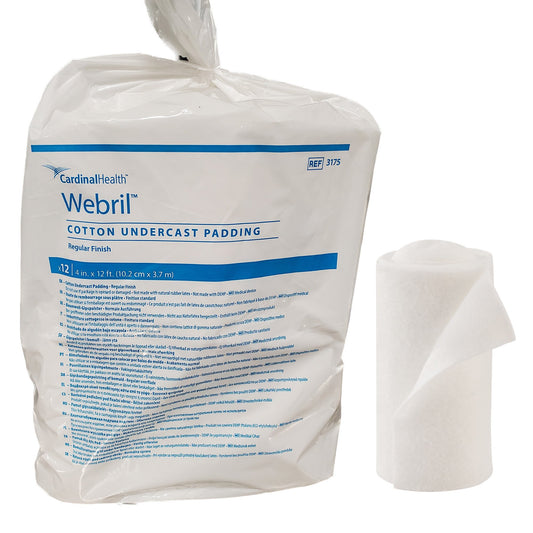 Webril‚ Undercast Cotton Cast Padding, 4 Inch x 4 Yard (BG, Qty 12)