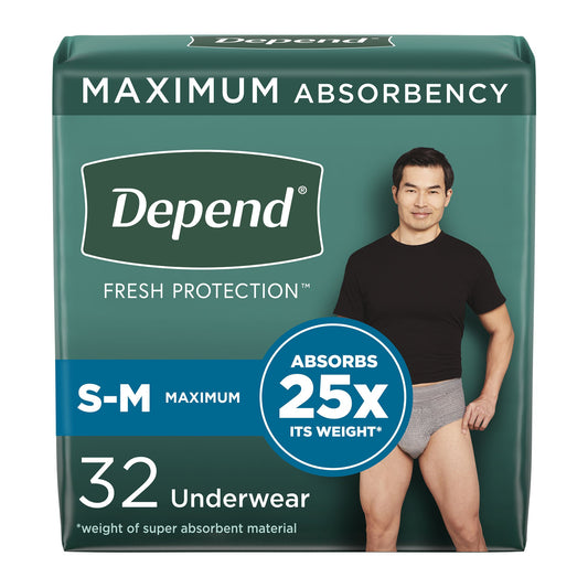 Depend Fresh Protection™ Men's Maximum Absorbency Underwear, Small/Medium