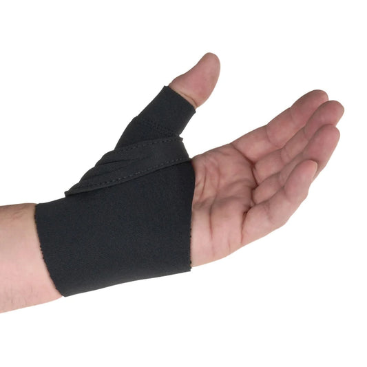 Thumb CMC Restriction Splint Comfort Cool Adult Medium Wrap Around Strap Right Hand Black