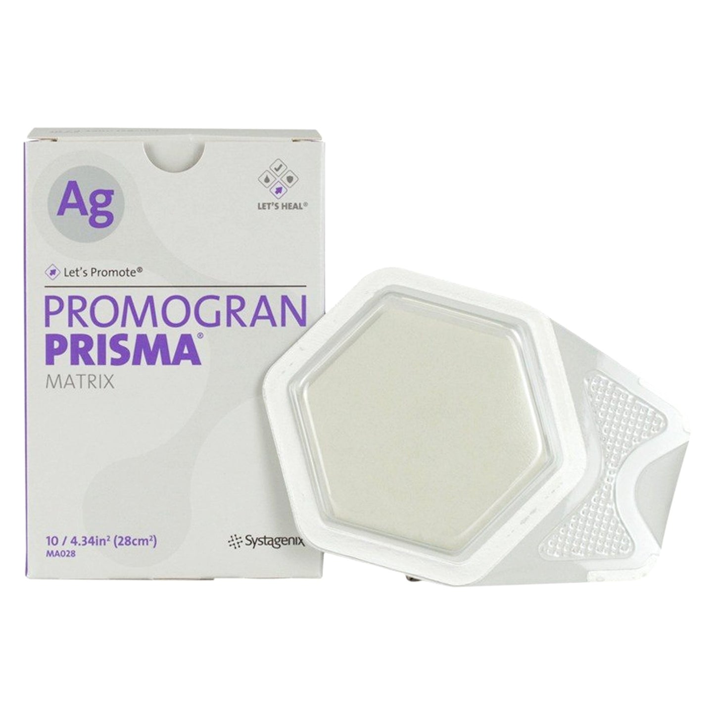 Promogran Prisma Matrix Hexagonal Collagen Dressing w/ Silver, 4.3 x 4.3 Inch