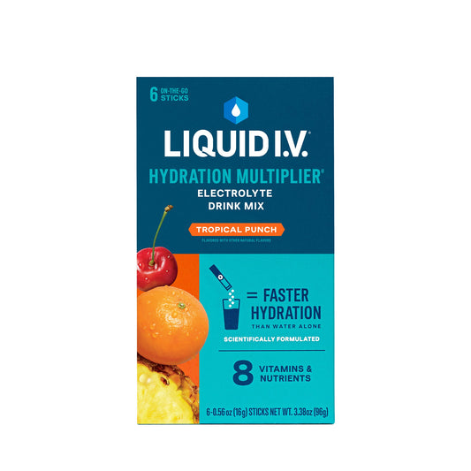 Oral Electrolyte Solution Liquid I.V. Hydration Multiplier Tropical Punch Flavor 0.56 oz.
