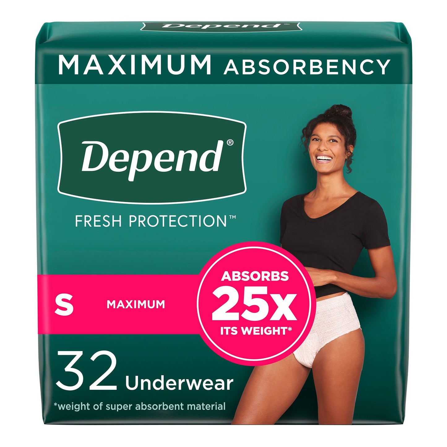 Depend Fresh Protection™ Womens Maximum Absorbency Underwear, Small
