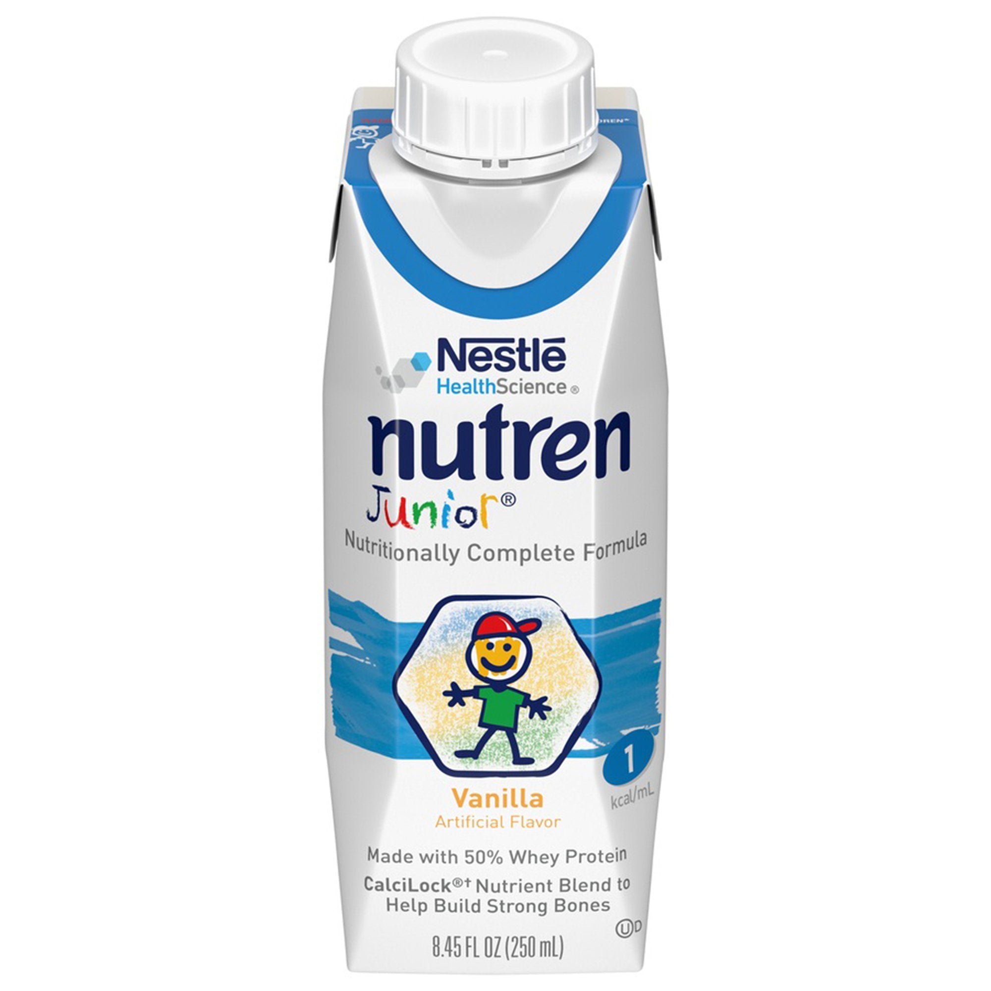 Nutren Junior Nutritionally Complete Formula, Vanilla, 8.45-ounce Tetr ...