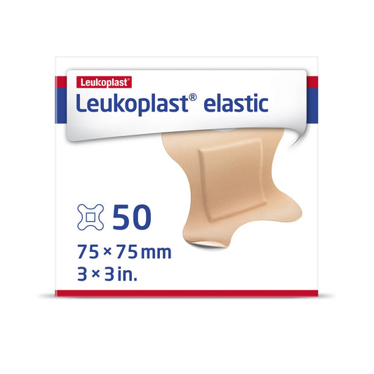 Leukoplast Elastic Adhesive Strip, 3 x 3 Inch Four-Wing