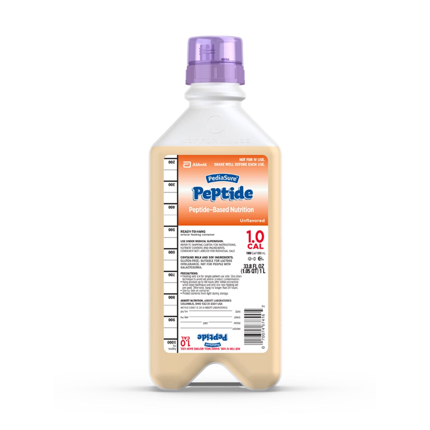 PediaSure Peptide 1.0 Cal Peptide-Base Nutrition, 33.8-ounce Bottle