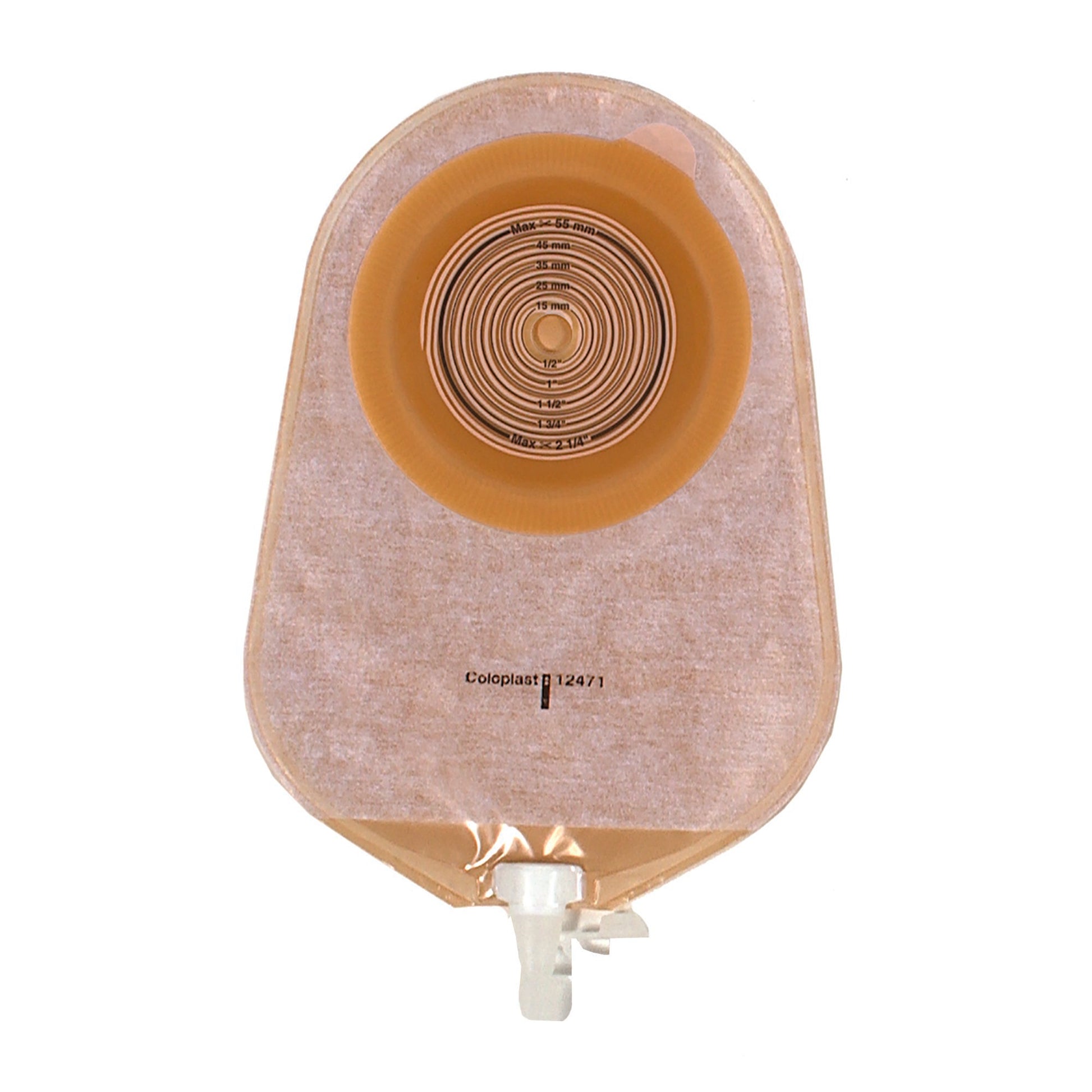 Urostomy Pouch Assura One-Piece System Convex, Trim to Fit 10 to 55 mm Stoma