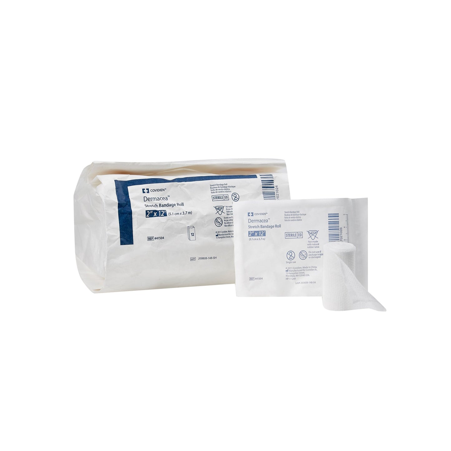 Dermacea™ Sterile Conforming Bandage, 2 Inch x 4 Yard, One-Ply